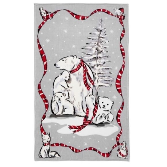 Vera Bradley Other - Vera Bradley Beary Merry Print Throw Blanket